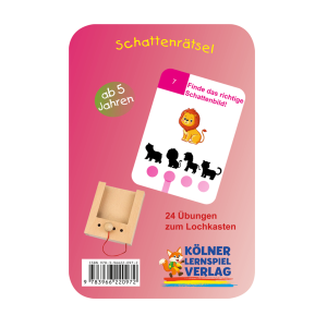 Schattenrätsel - Lochkasten Aufgabenkarten ab 5 Jahre